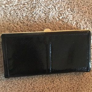 Lodis Black Patent Leather Wallet